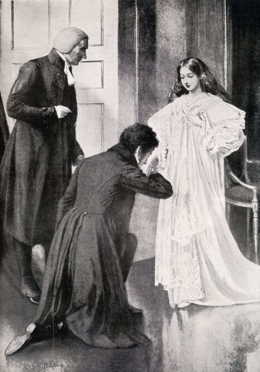 Dronning Victoria (1819-1901) mottok nyheter om sin tiltredelse ved Kensington Palace 20. juni 1837 av English School