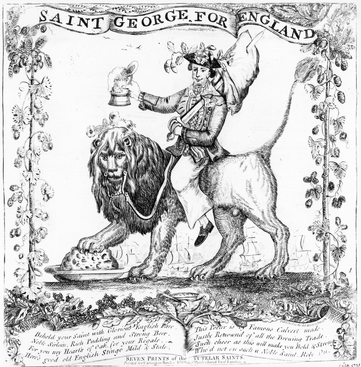 Saint George for England, 1781 av English School