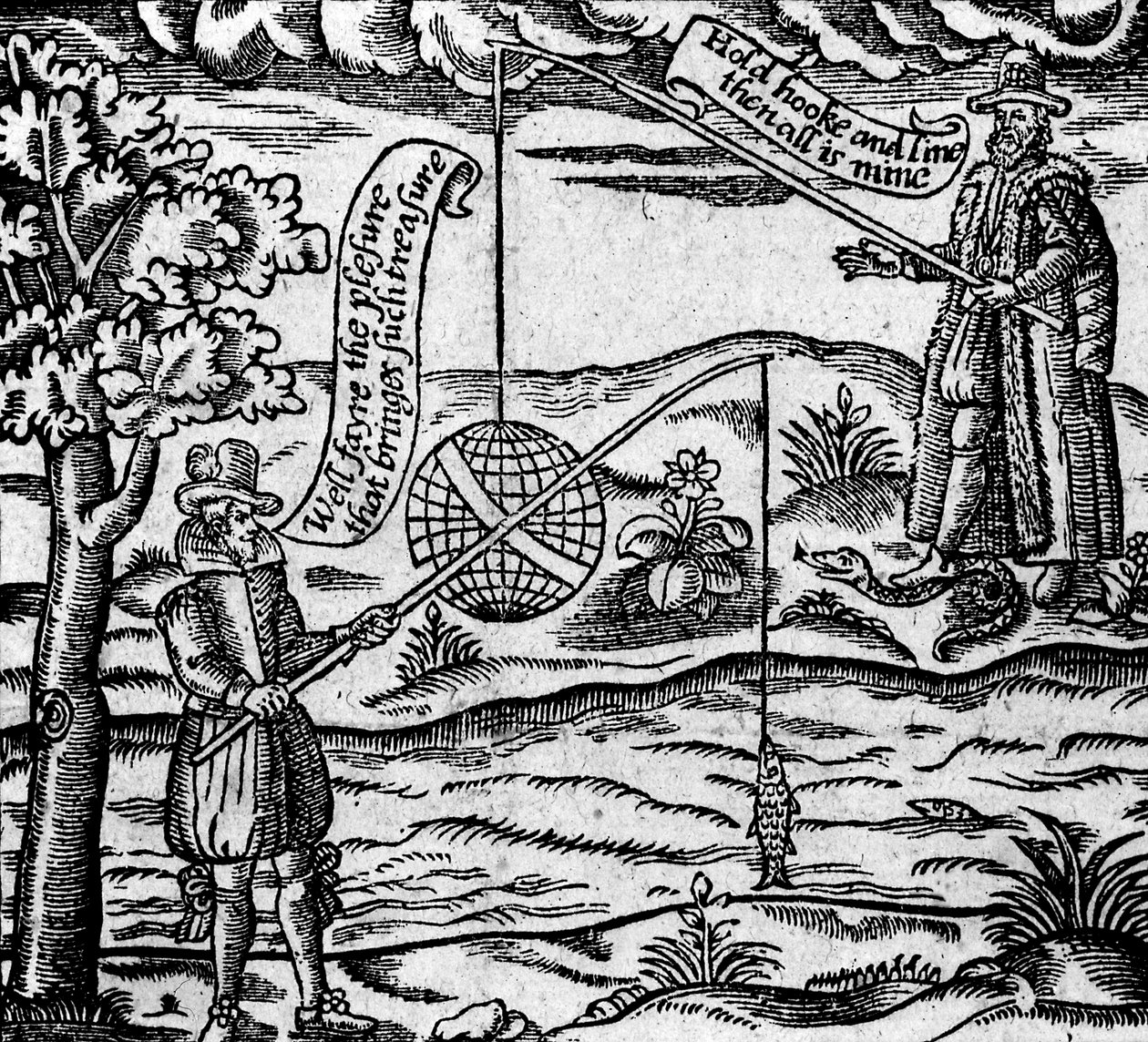 Satire of Fishing, fra "A Book of Roxburghe Ballads" av English School