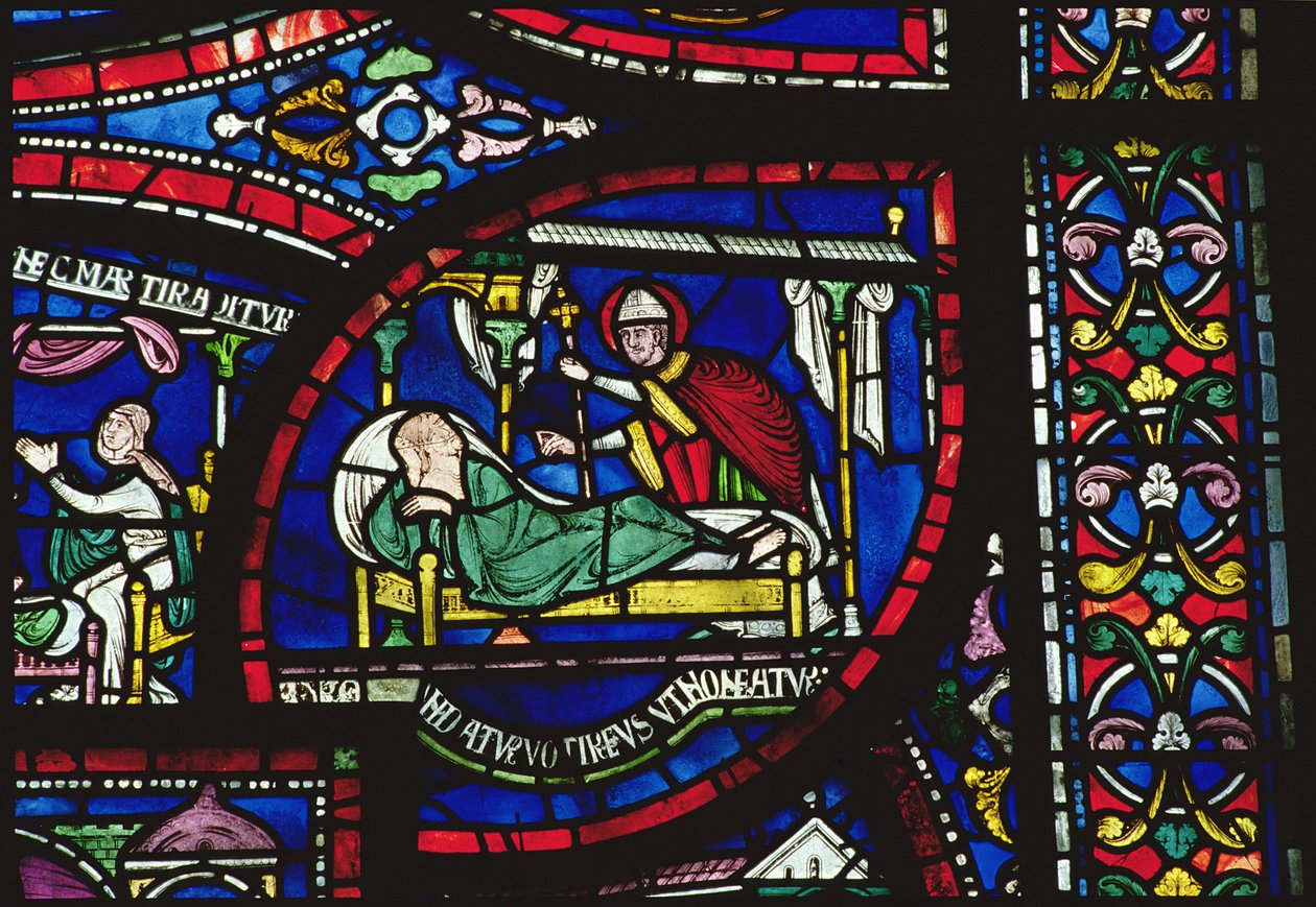 Scene fra Life of St. Thomas a Becket, Trinity Chapel Windows, ca. 1220 av English School