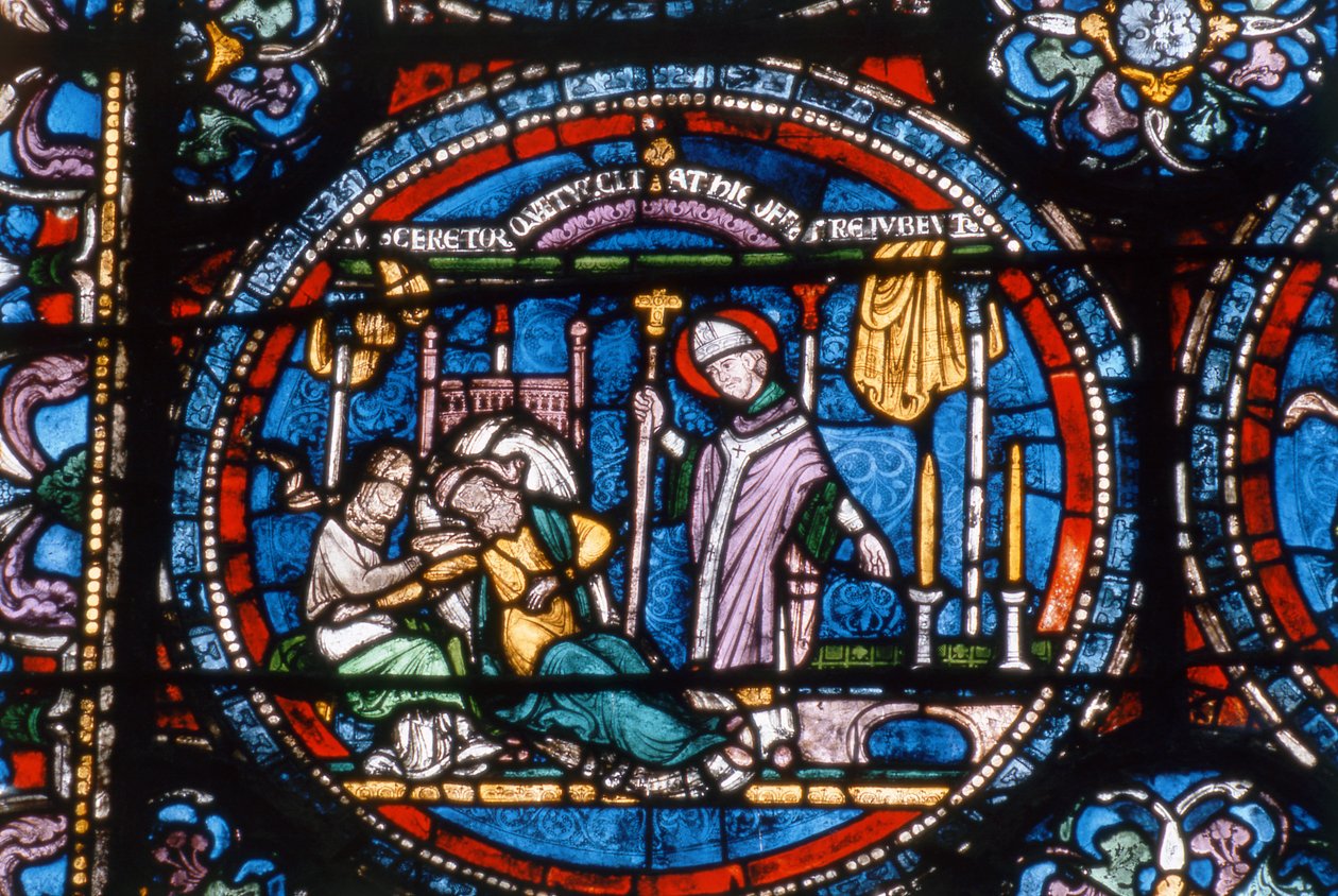 Scene fra Life of St. Thomas a Becket, Trinity Chapel Windows, ca. 1220 av English School
