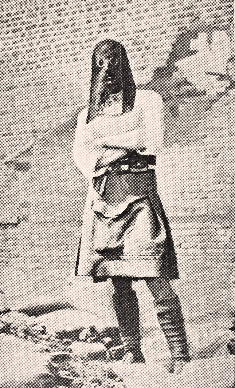 Skotsk soldat med gassmaske i 1915, fra 