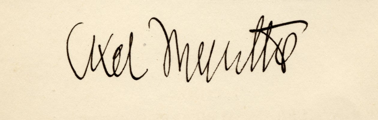 Signatur av Axel Martin Fredrik Munthe, fra 