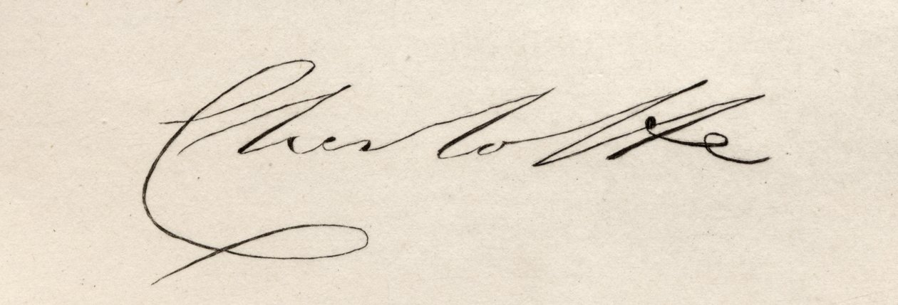 Signatur av prinsesse Charlotte Augusta av Wales (1796-1817) av English School