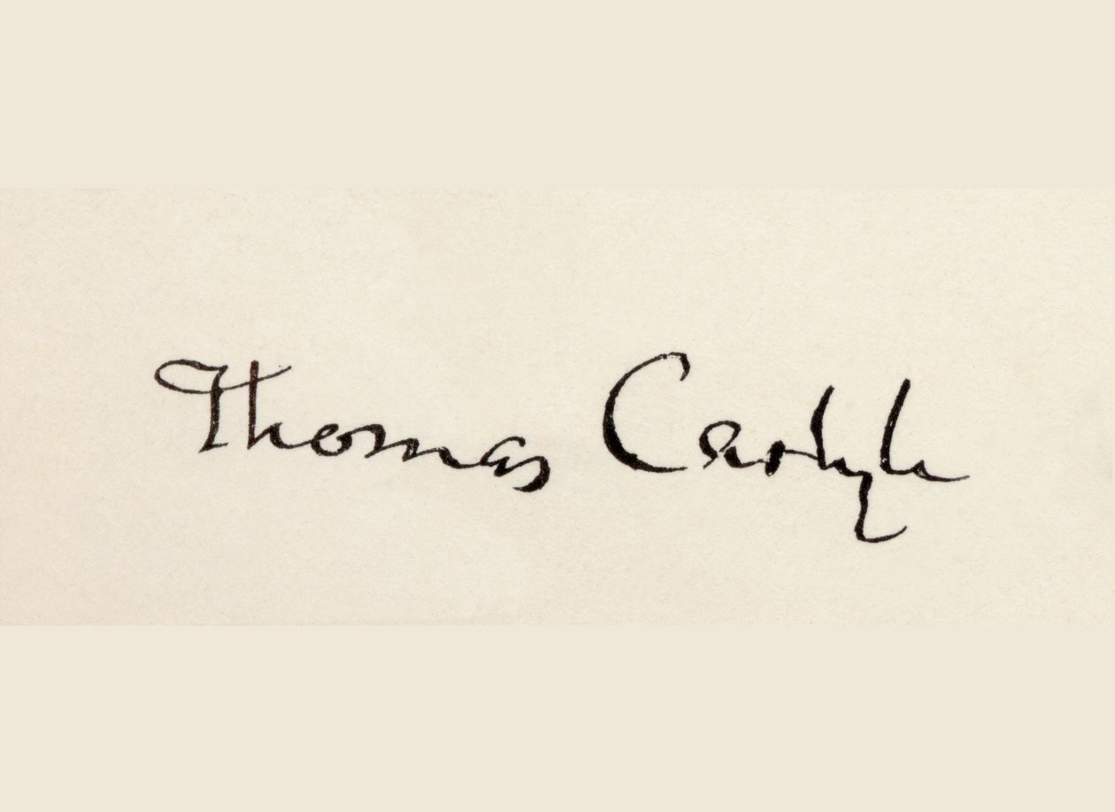 Signatur av Thomas Carlyle av English School