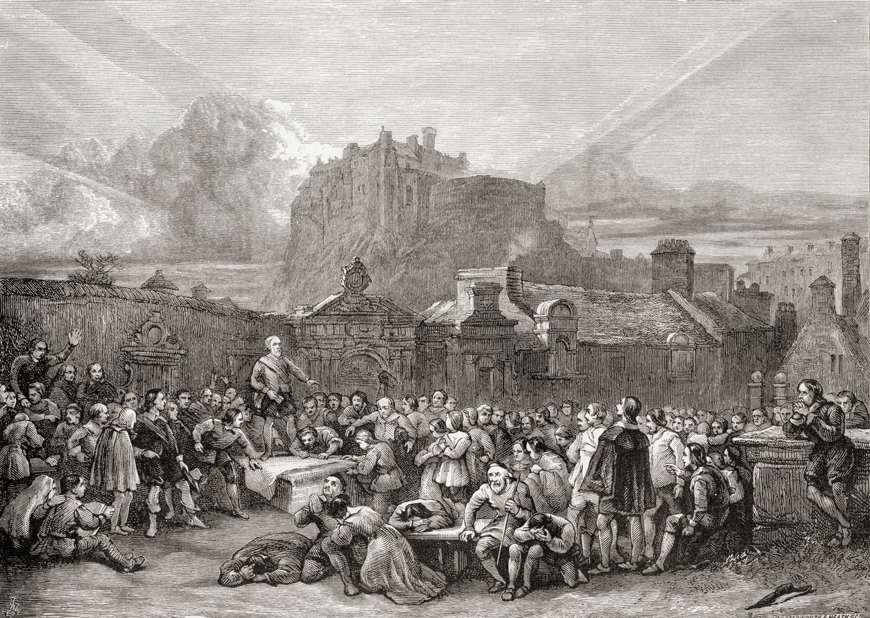 Signing the Covenant in Greyfriars Churchyard, Edinburgh i 1638, fra 