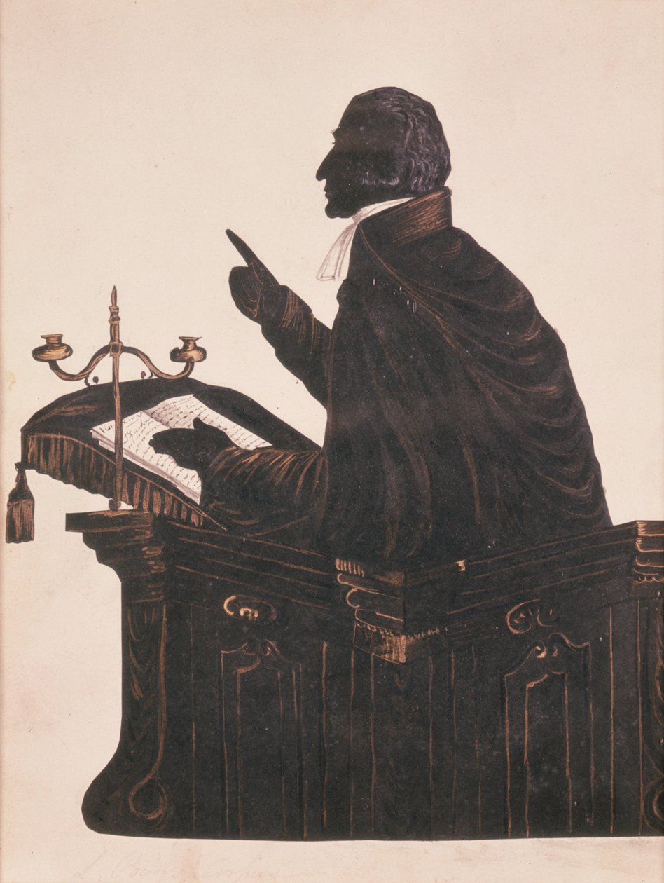 Silhouette of the Rev. L. Littleton Powys (1791-1872), av en ukjent kunstner, ca. 1850 av English School