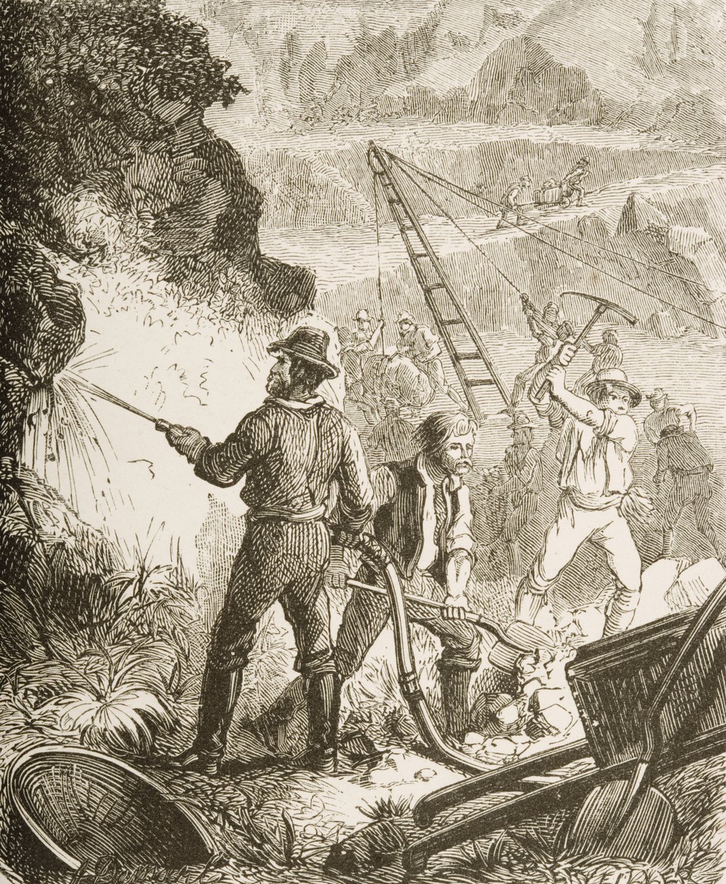 Silver Mining Operation, Nevada, ca. 1870, fra 