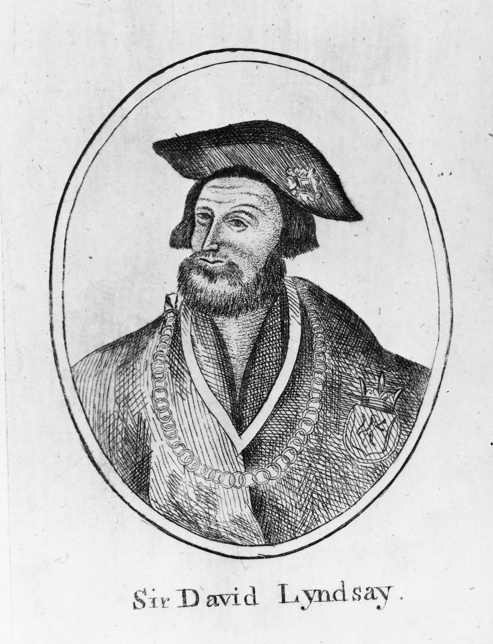 Sir David Lyndsay av fjellet, 1634 av English School