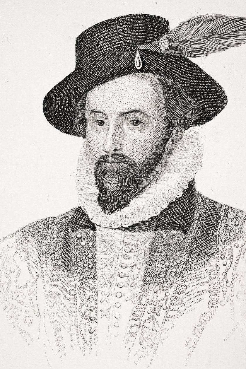 Sir Walter Raleigh, illustrasjon fra 