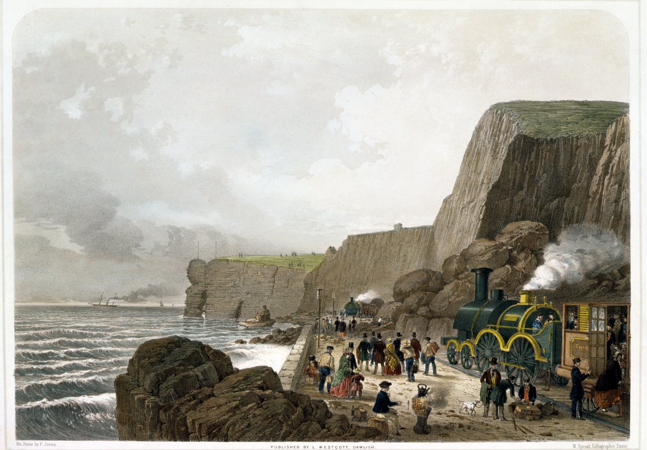 South Devon Railway: Jordskred nær Parson and Clerk Rock, 29. desember 1852 av English School