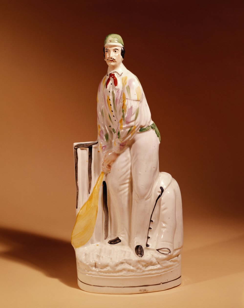 Staffordshire-figur av en cricketspiller, 1865 av English School
