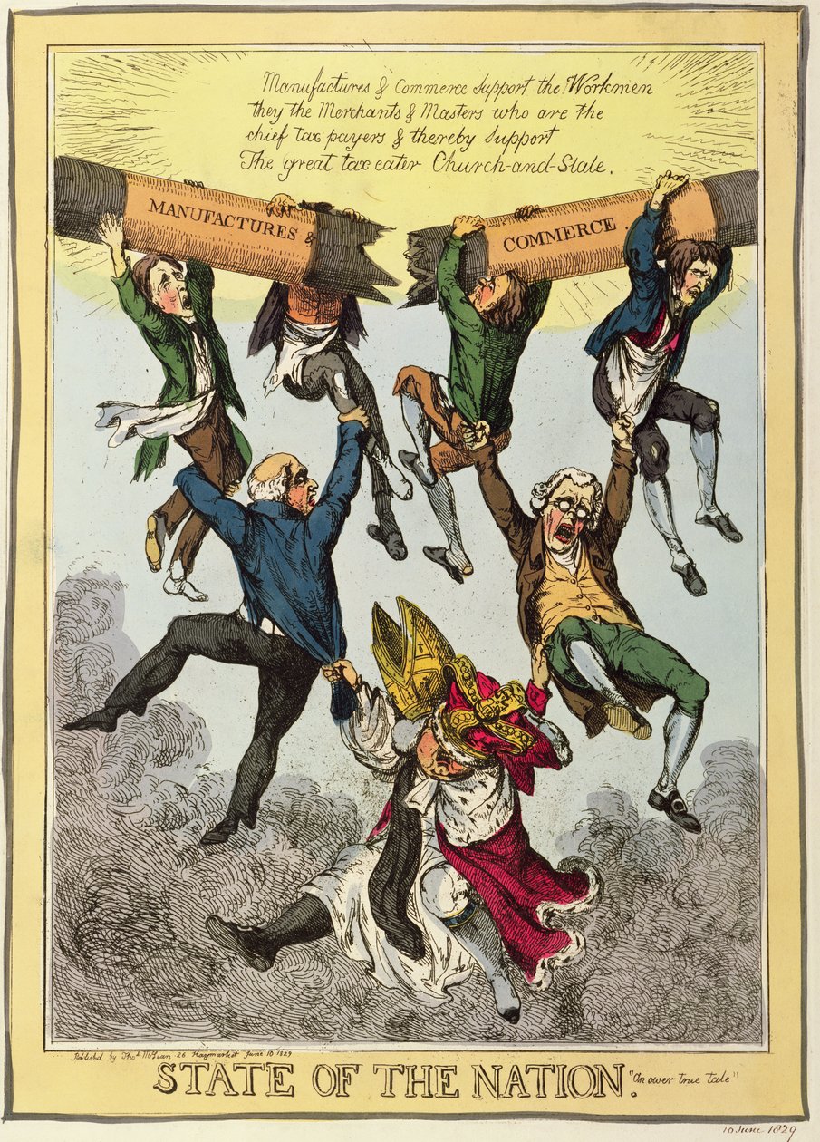 Nasjonens tilstand, 10. juni 1829 (fargetsing) av English School