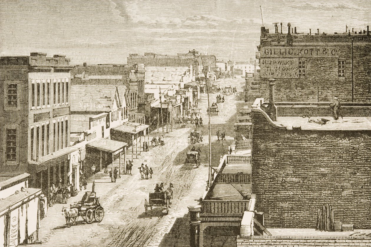 Street i Virginia City, Nevada, fra 