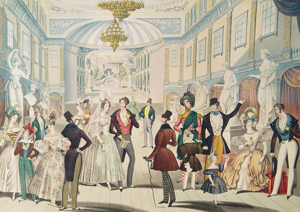 Sommermoter for 1836 (fargegravering) av English School