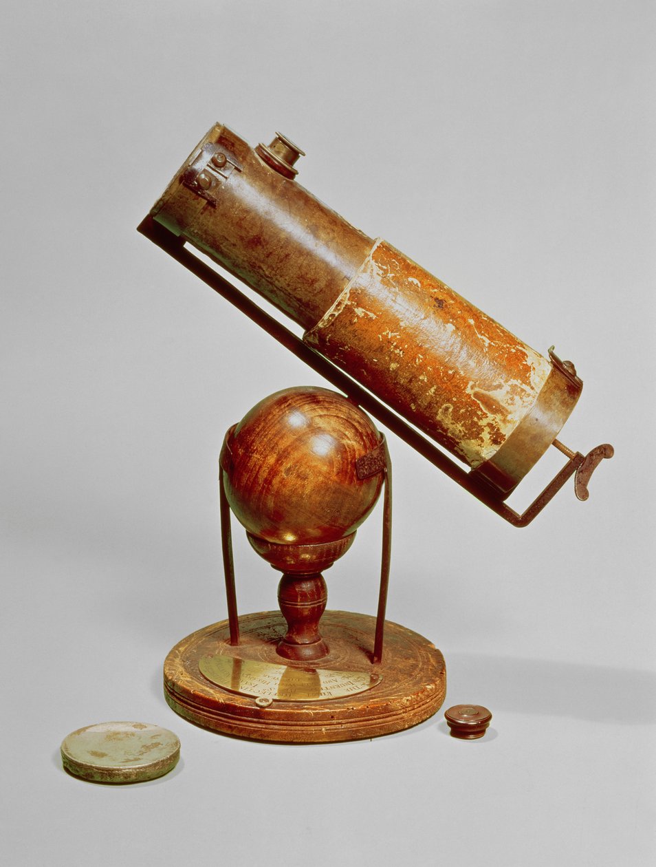Teleskop som tilhører Sir Isaac Newton (1642-1727) 1671 av English School