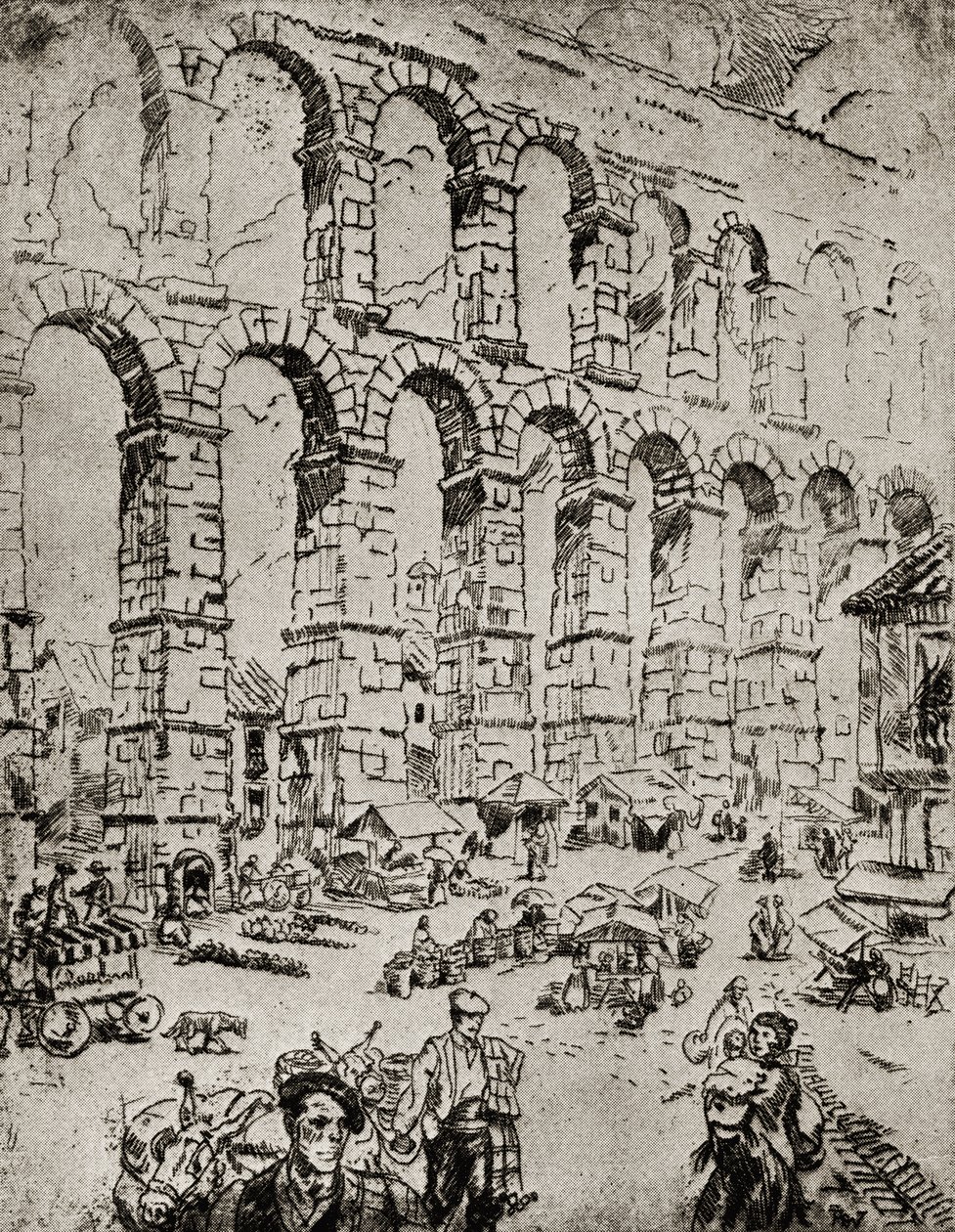 Akvedukten ved Segovia av English School