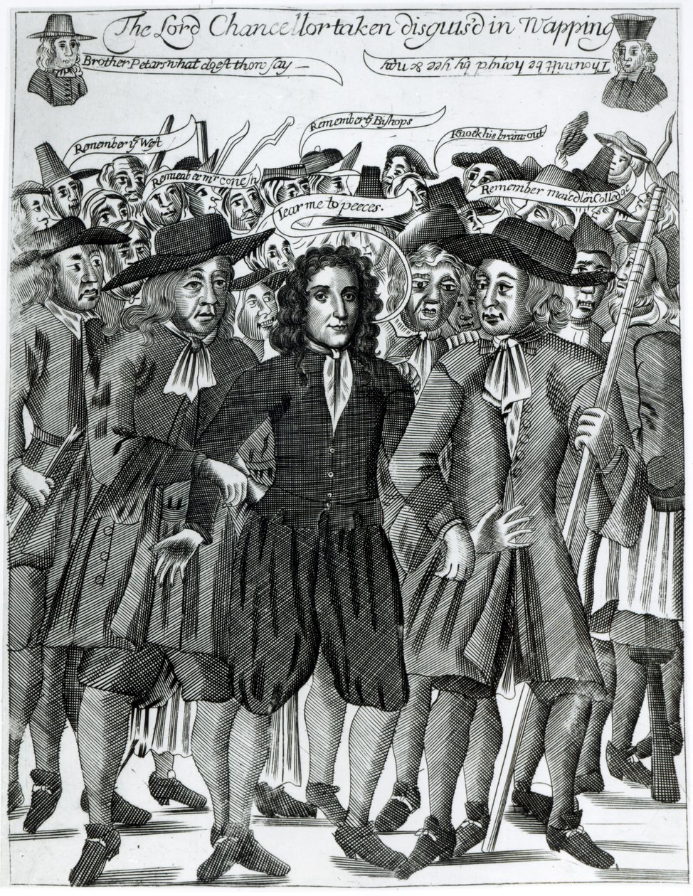 Arrestasjonen av dommer Jeffreys (1648-89) 1689 av English School