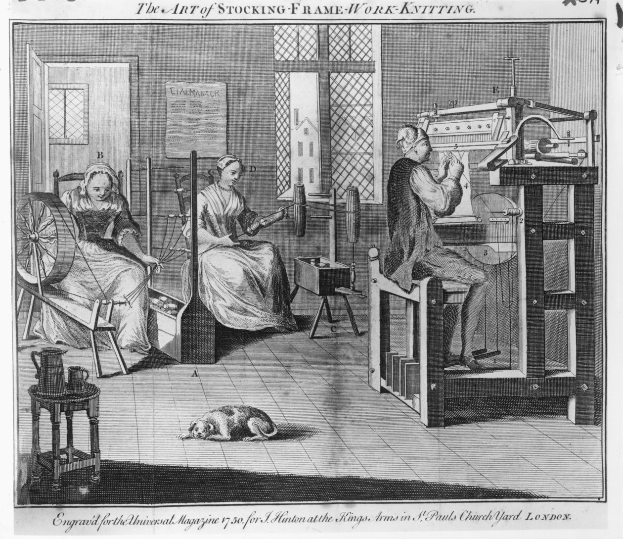 The Art of Stocking-Frame-Work Knitting, gravert for 
