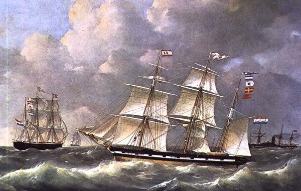 The Barque `Suriname ex Vereenigung av English School
