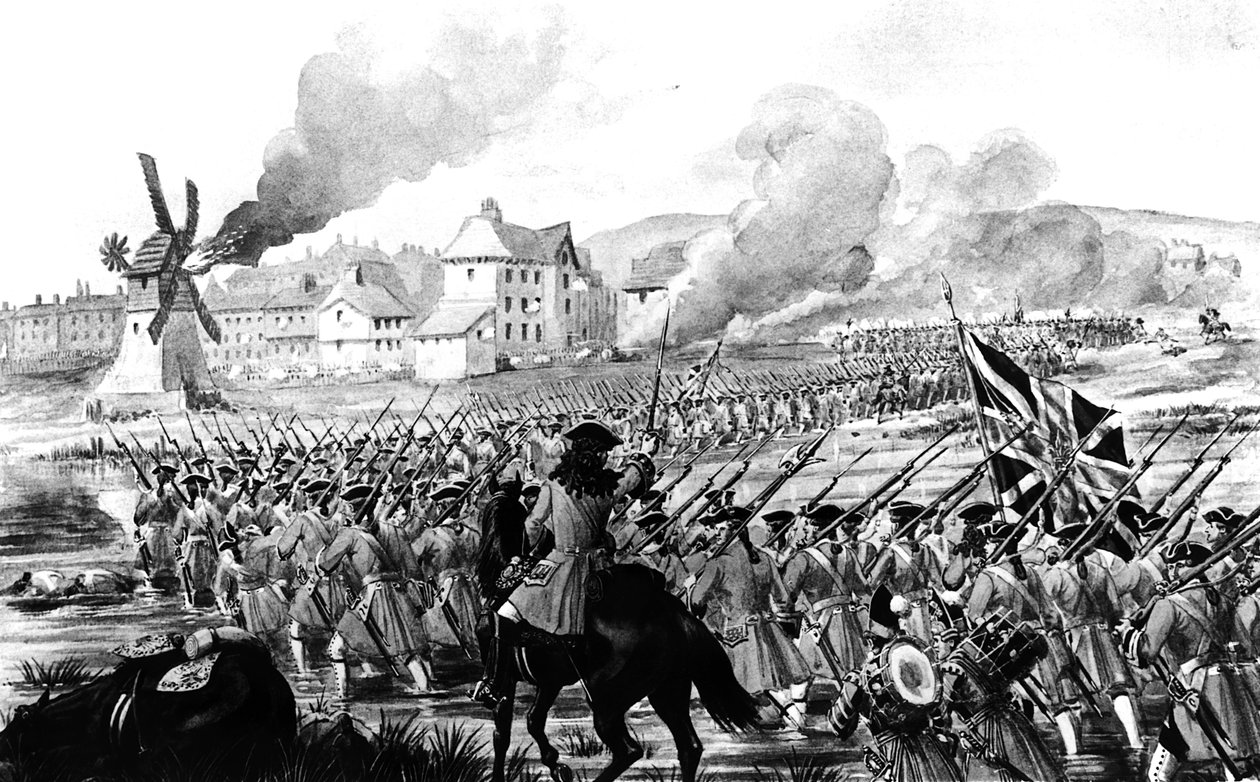 Slaget ved Blenheim i 1704 av English School