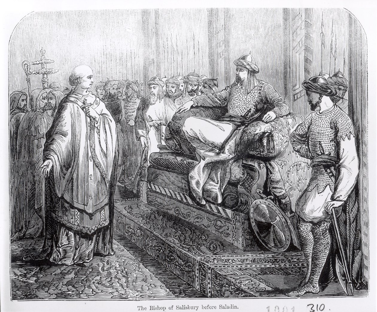 Biskopen av Salisbury før Saladin (ca. 1137-93) av English School