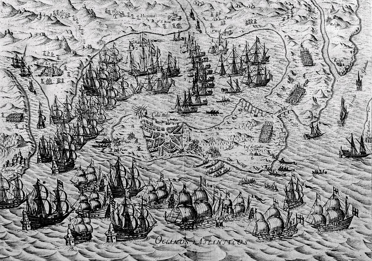 Erobringen av Cadiz, 21. juni 1596 av English School