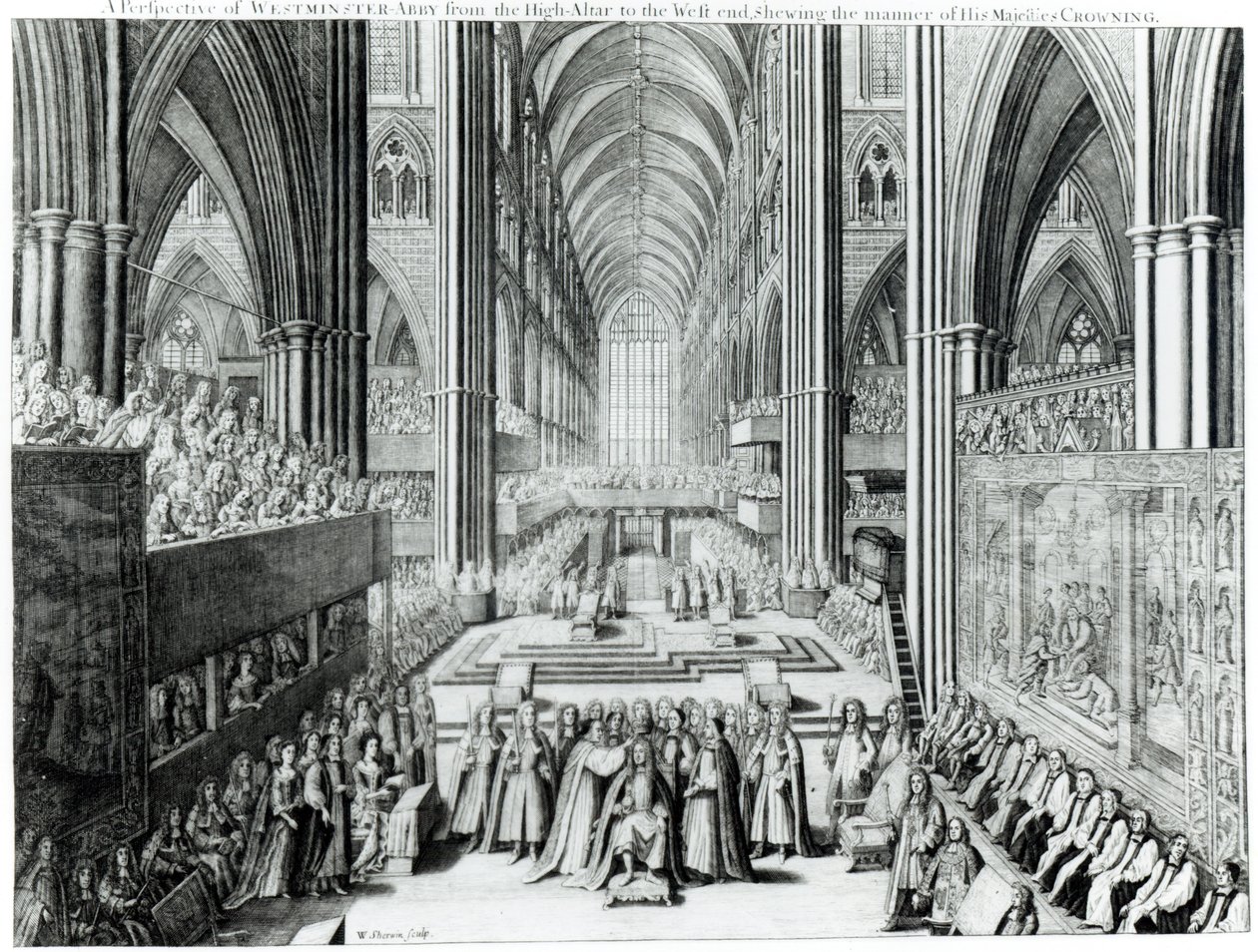 Kroningen av kong Jakob II (1633-1701) ca. 1685 av English School