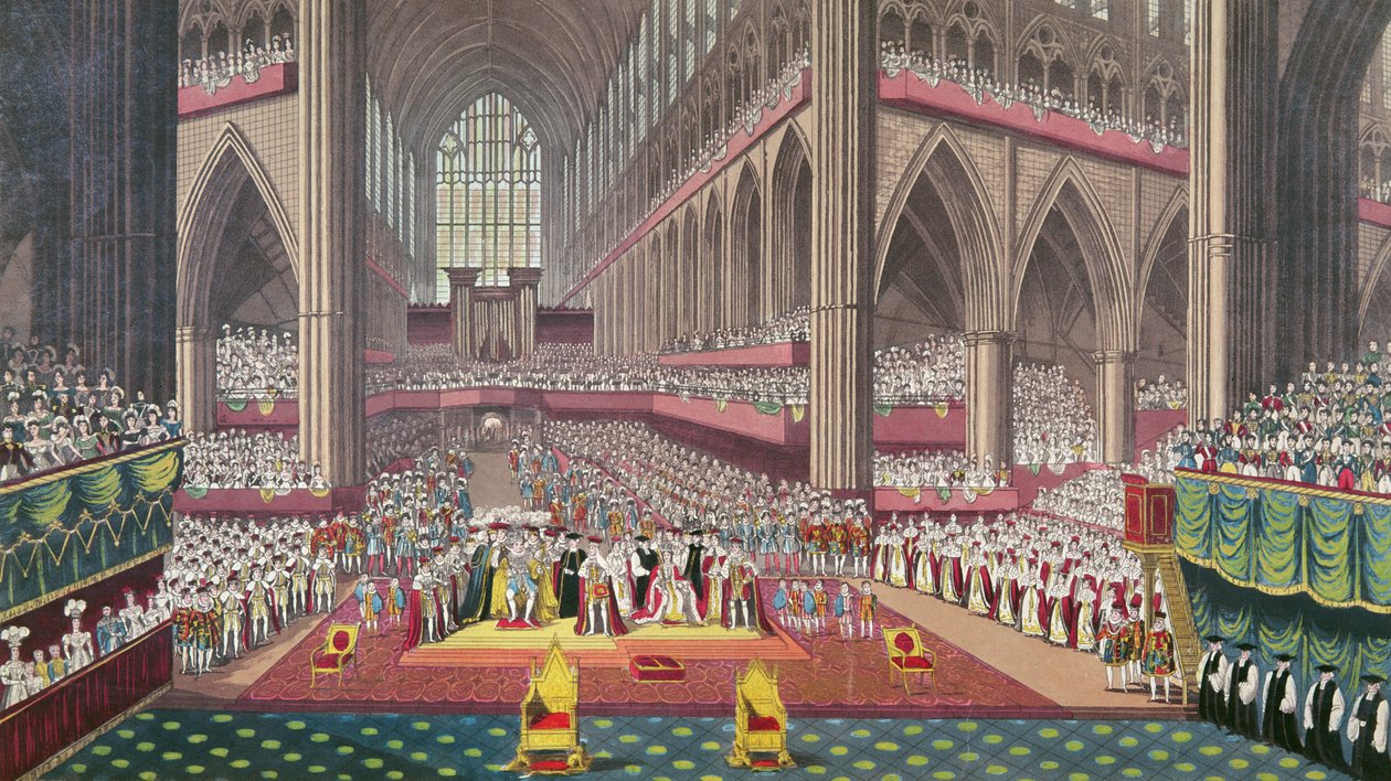 Kroningen av kong William IV og dronning Adelaide, 1831 av English School