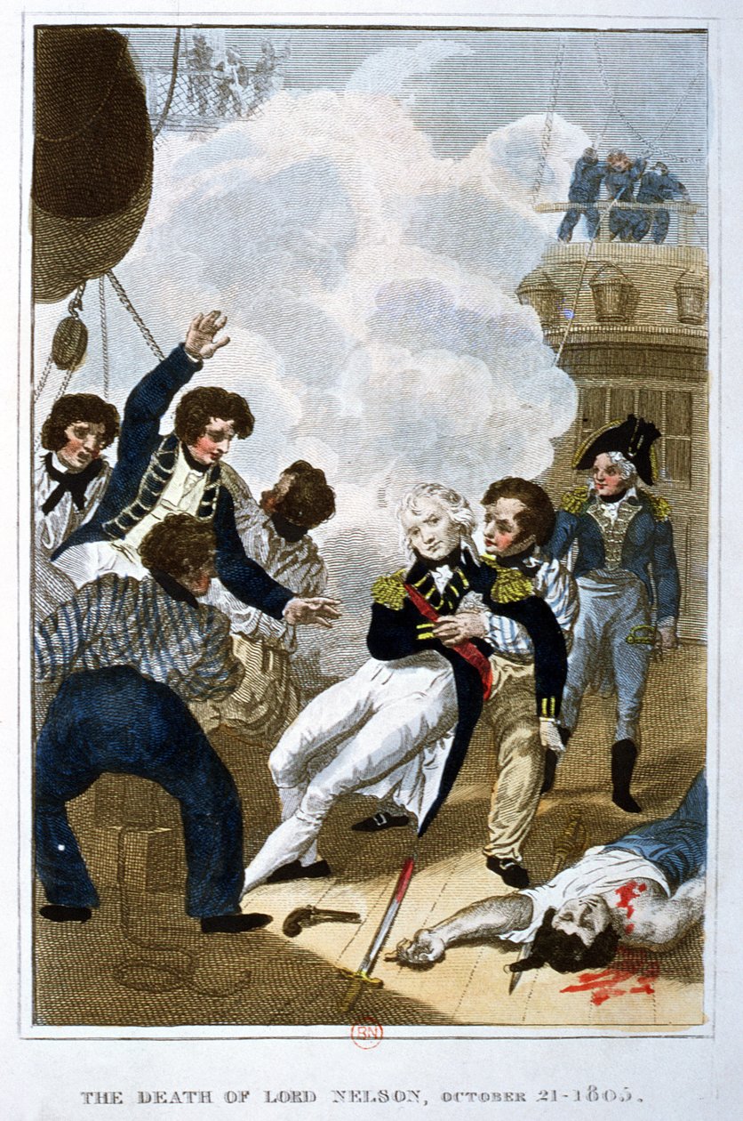 Lord Nelsons (1758-1805) død 21. oktober 1805 av English School