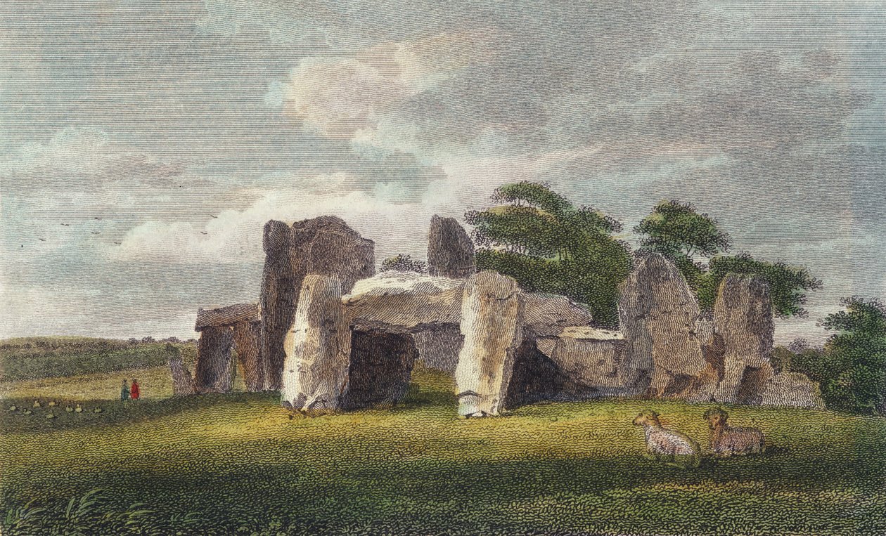Druids Temple på Park Place, oktober 1802 (fargegravering) av English School