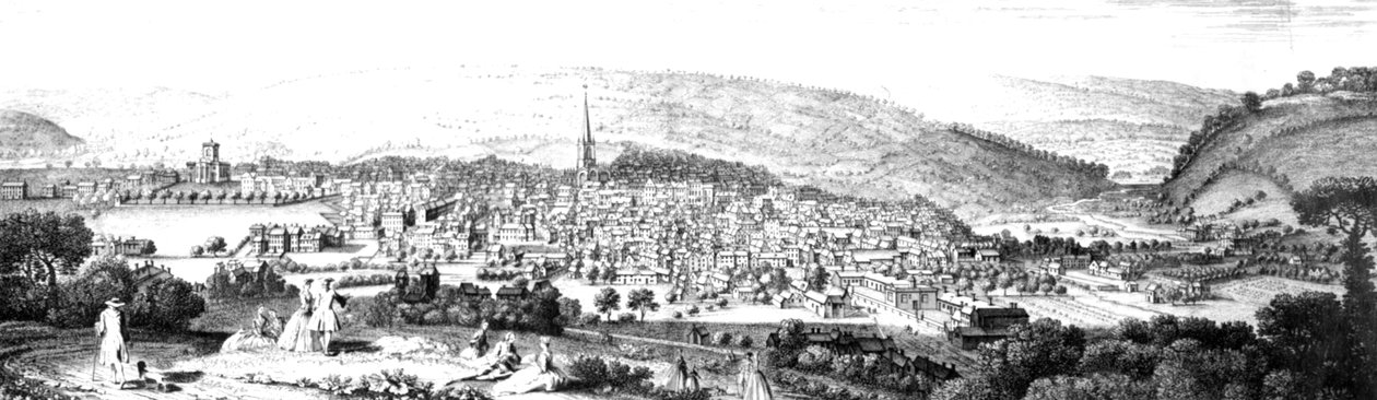 The East Prospect of Sheffield, i County of York, 1745 av English School