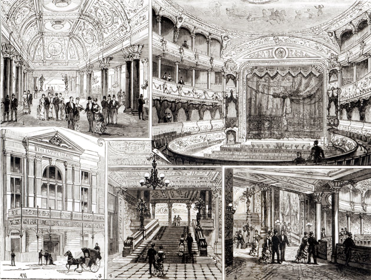 Empire Theatre, Leicester Square, London 1884 av English School