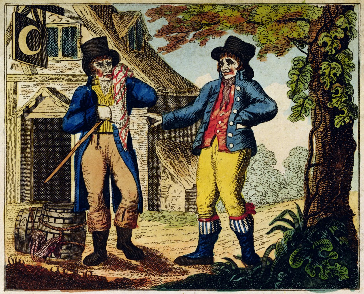 The Excisemen Outwitted (fargegravering) av English School