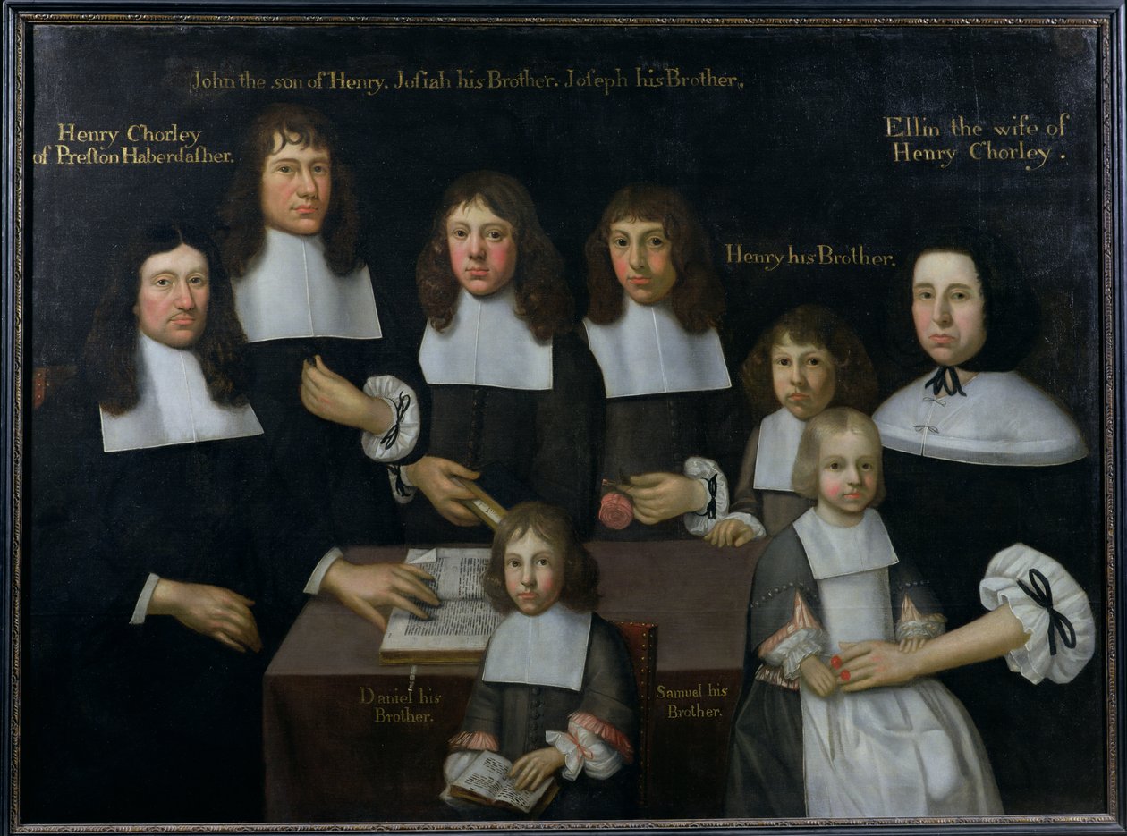 Familien til Henry Chorley, smykker av Preston, ca. 1680 av English School