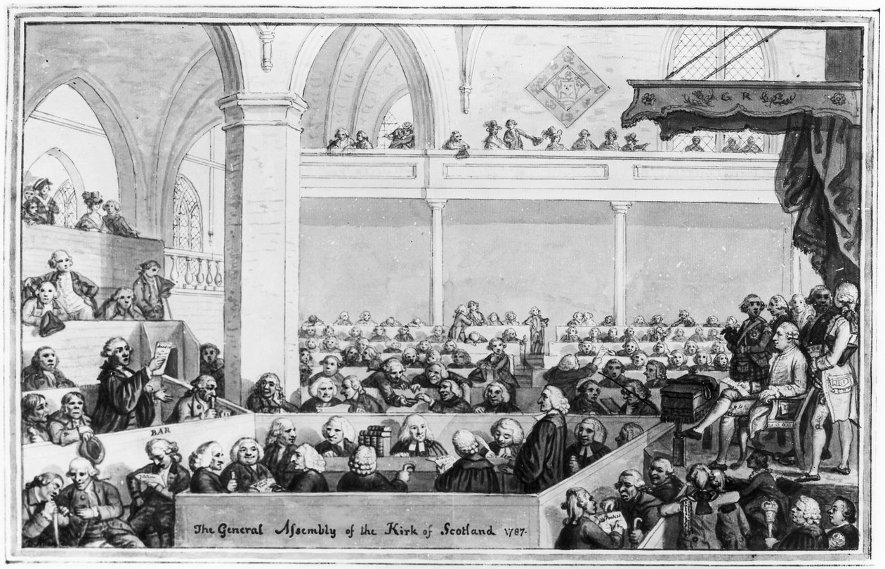 Generalforsamlingen til Kirk of Scotland, 1787 av English School