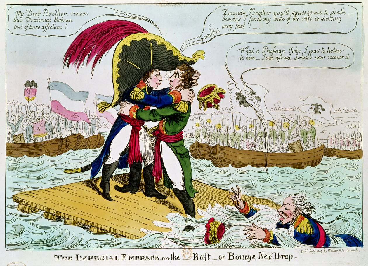 The Imperial Embrace or Boneys New Drop, utgitt av Walker, London, juli 1807 av English School