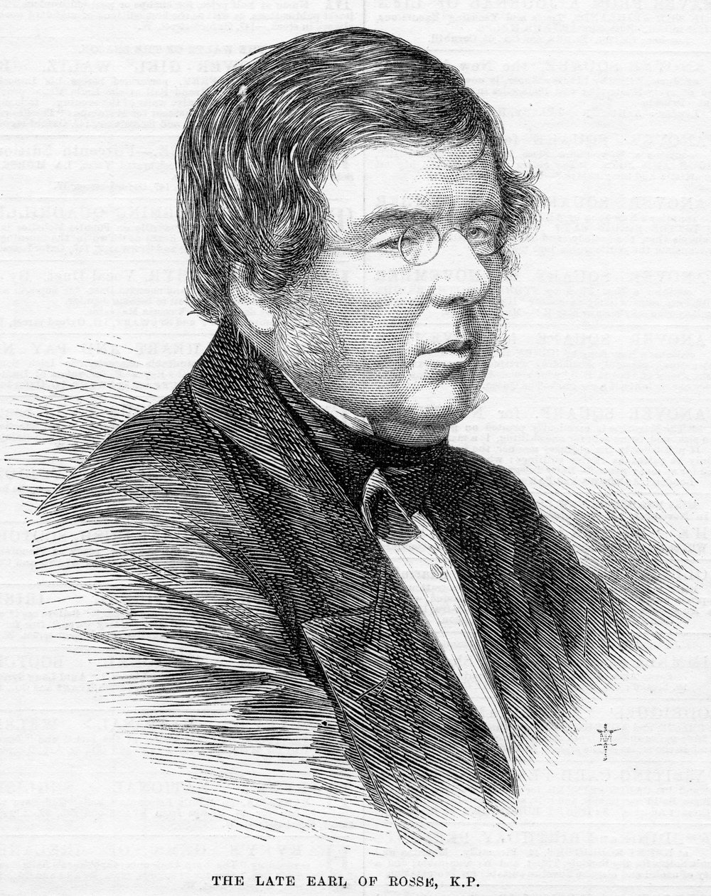 The Late Earl of Rosse, K.P., illustrasjon fra 