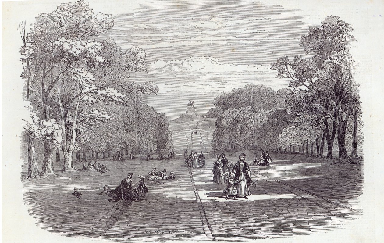The Long Walk, Windsor, fra The Illustrated London News, 14. november 1846 av English School