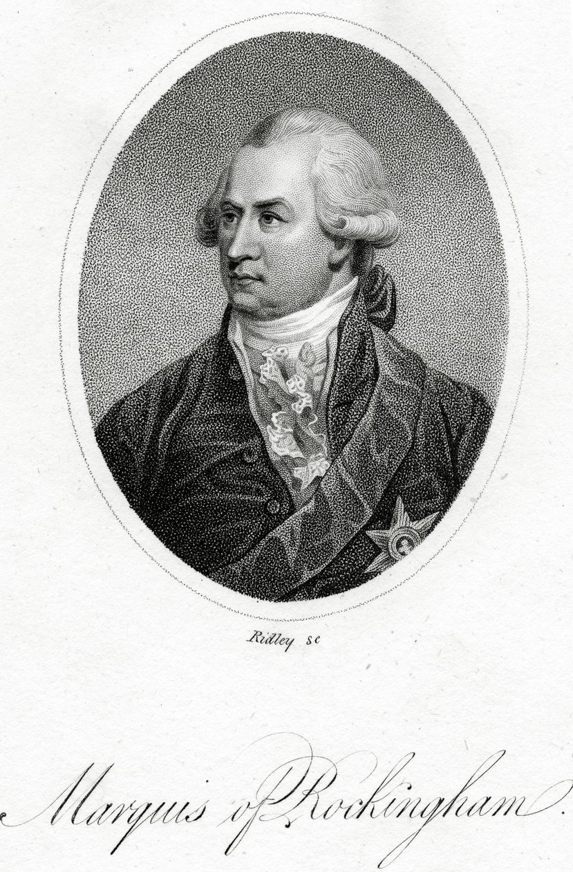 Markisen av Rockingham, gravert av William Ridley, fra 