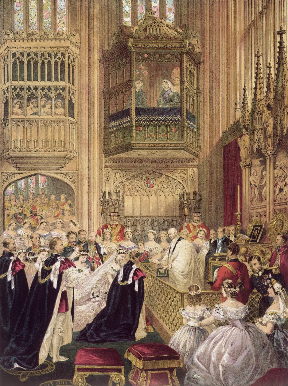Ekteskapet til Edward VII (1841-1910) Prins av Wales med prinsesse Alexandra (1844-1925) av Danmark, St. George