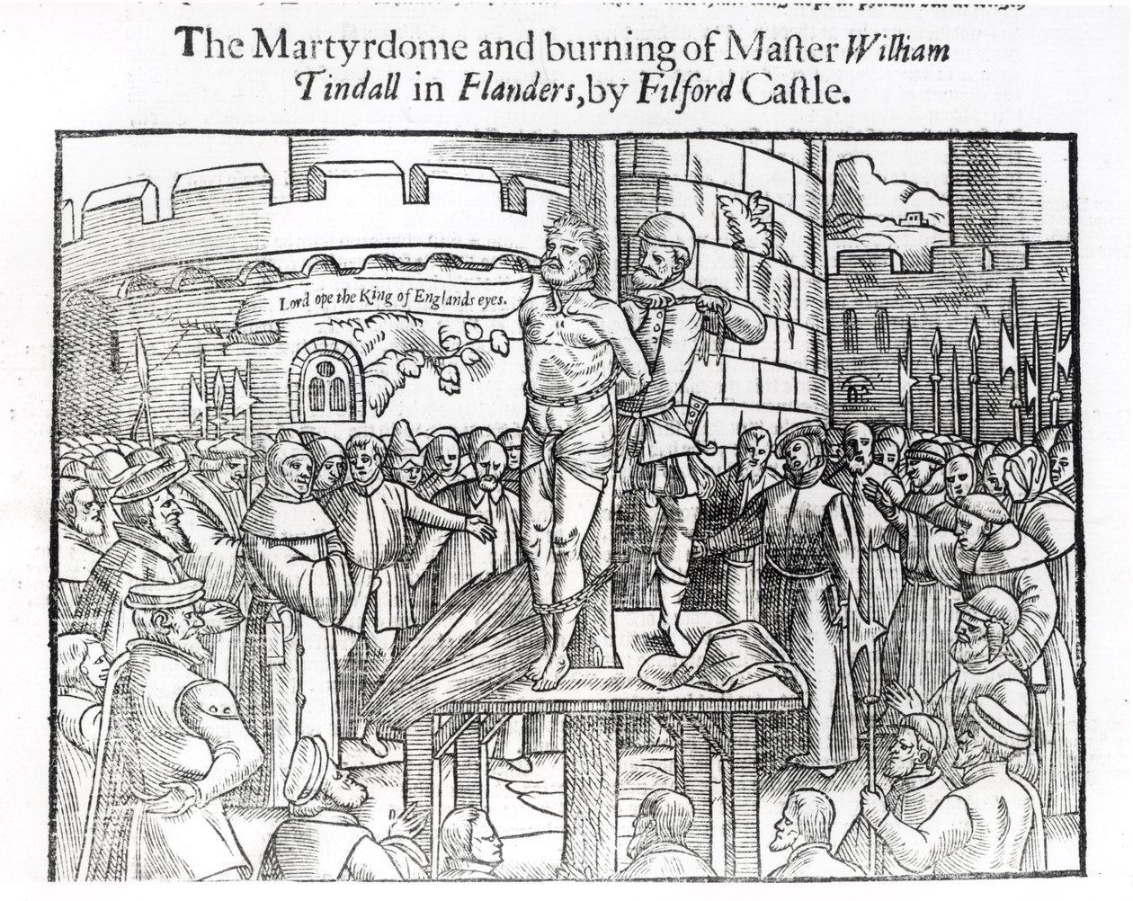 The Martydome and Burning of Master William Tindall (ca. 1494-1536) i Flandern, av Filford Castle, fra 