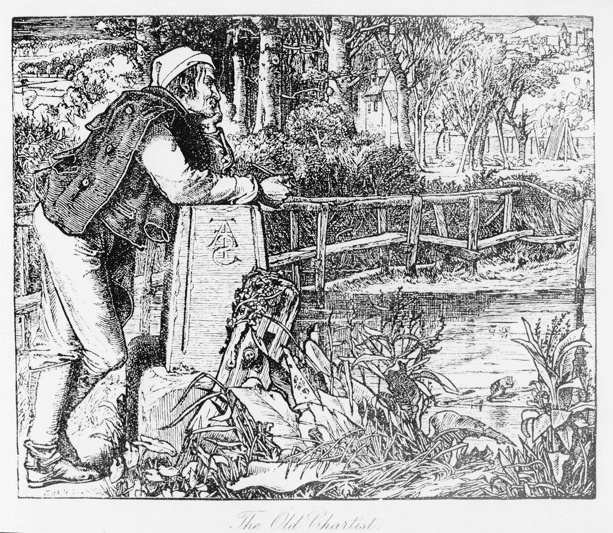 The Old Chartist, gravert av Sandys, 1909 av English School
