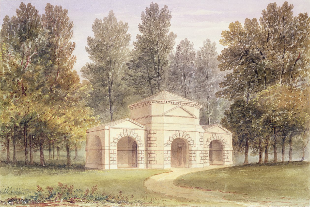 Paviljongen i Kensington Gardens, 1828 av English School