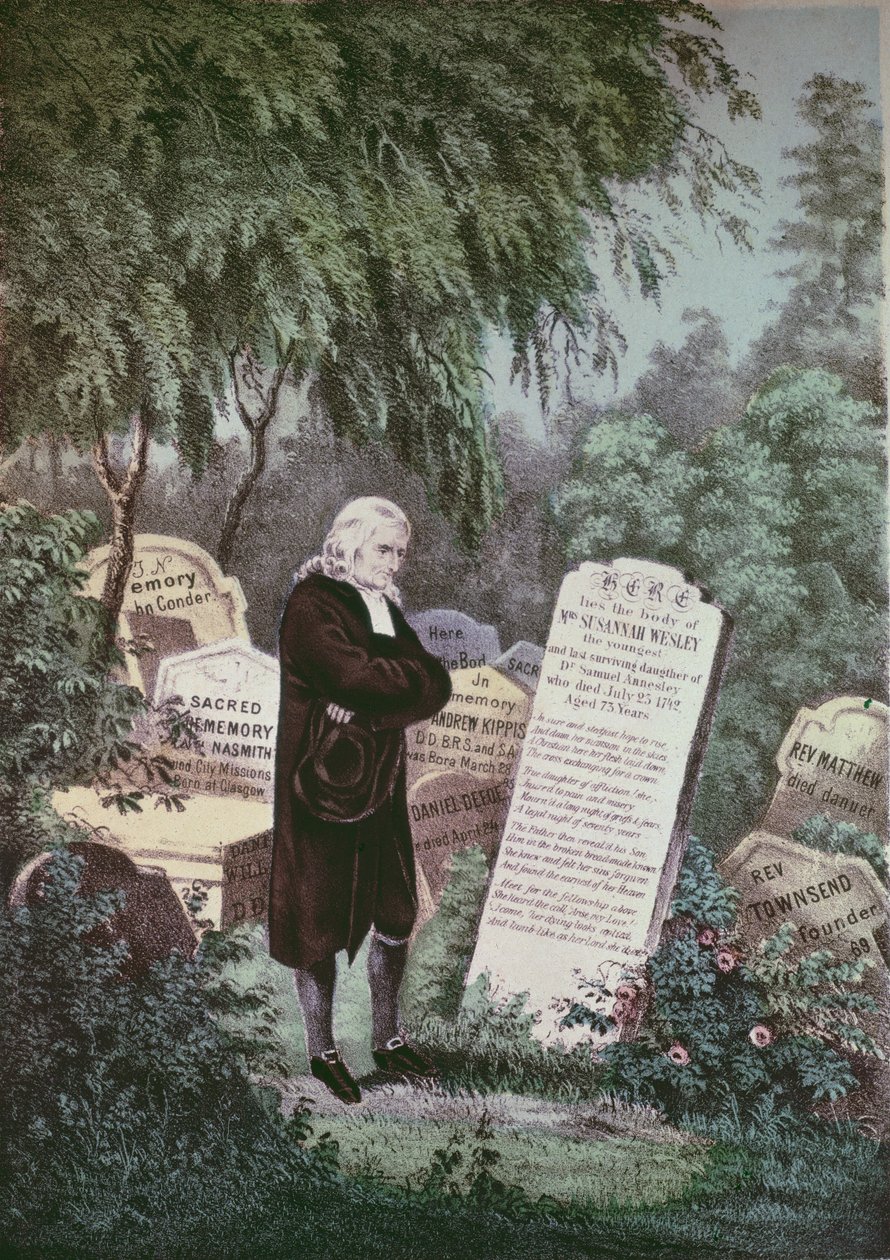 Pastor John Wesley besøker morens grav av English School