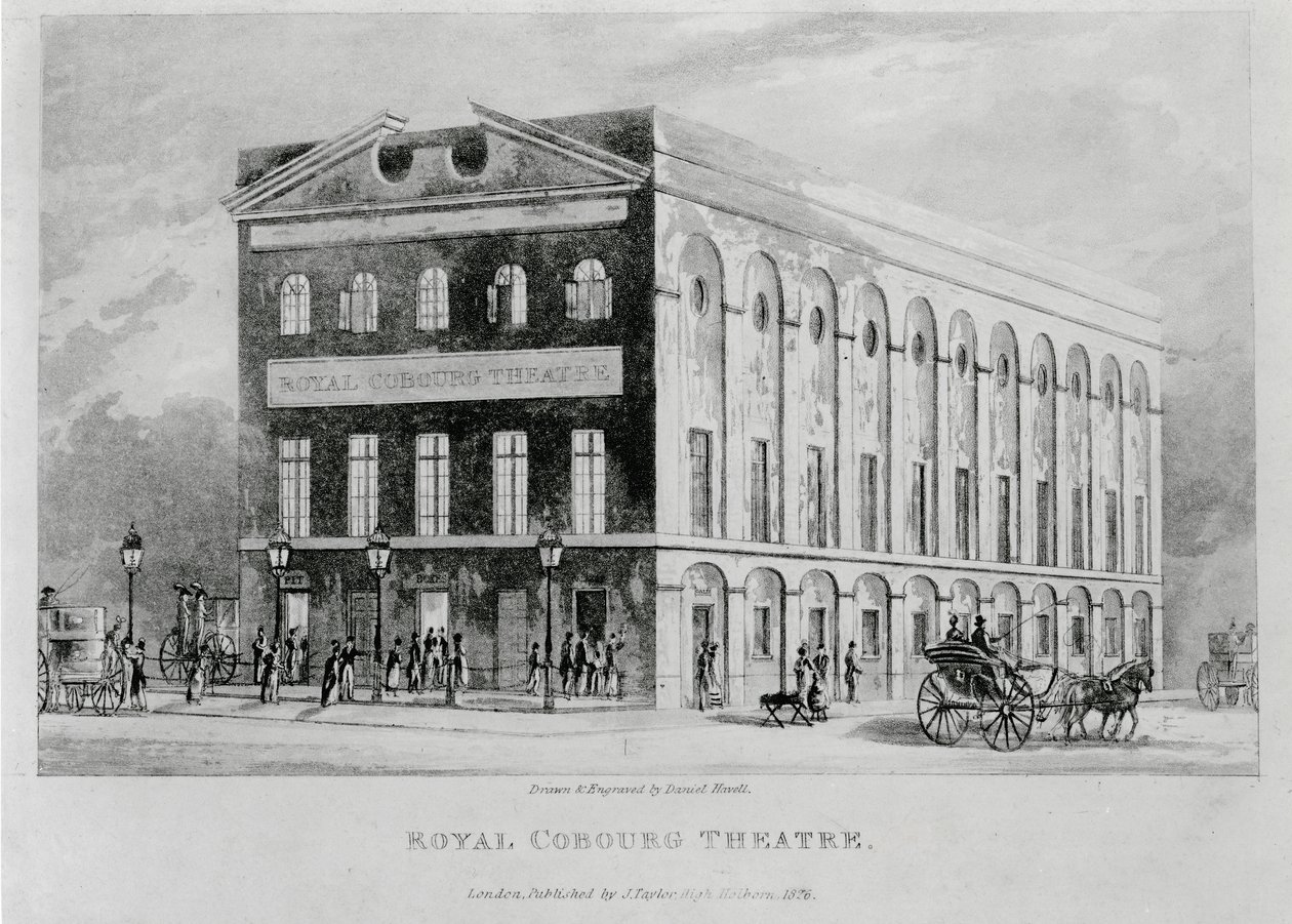 Royal Coburg Theatre, Surrey, 1826 av English School