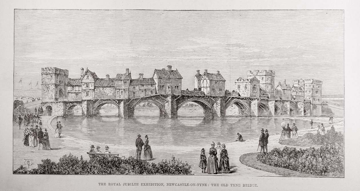 The Royal Jubilee Exhibition, Newcastle-on-Tyne: The Old Tyne Bridge, fra 