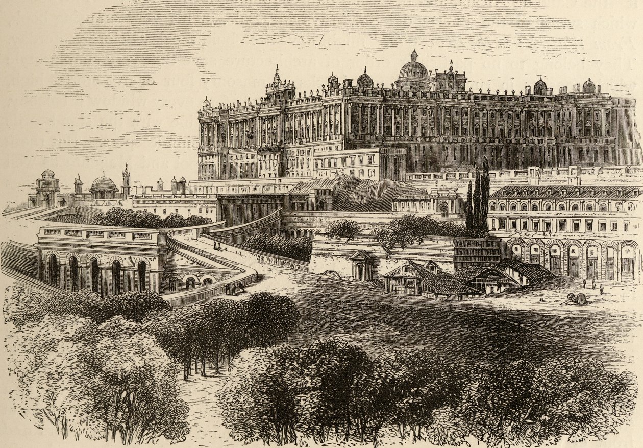 Det kongelige palass, Madrid, illustrasjon fra 