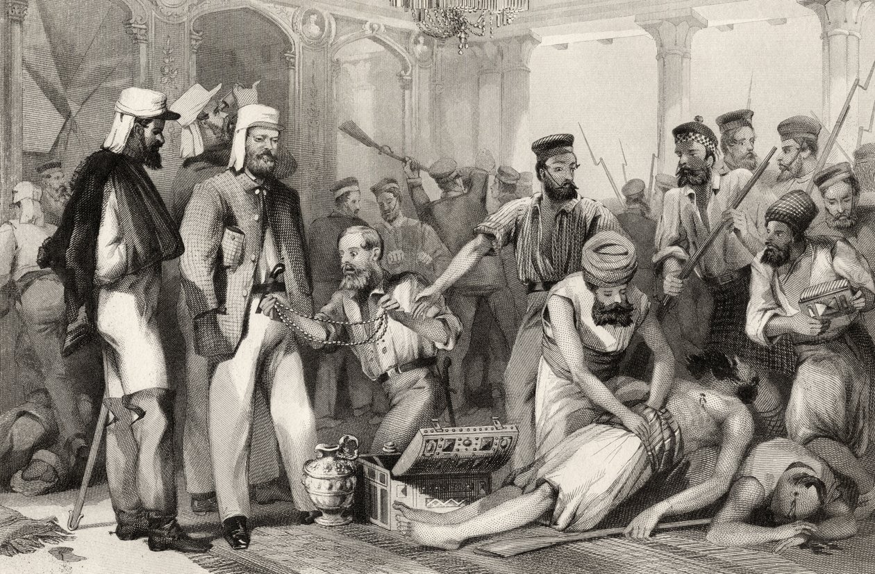 The Times Correspondent ser på plyndringen av Kaiser Bach etter fangsten av Lucknow 15. mars 1858 av English School