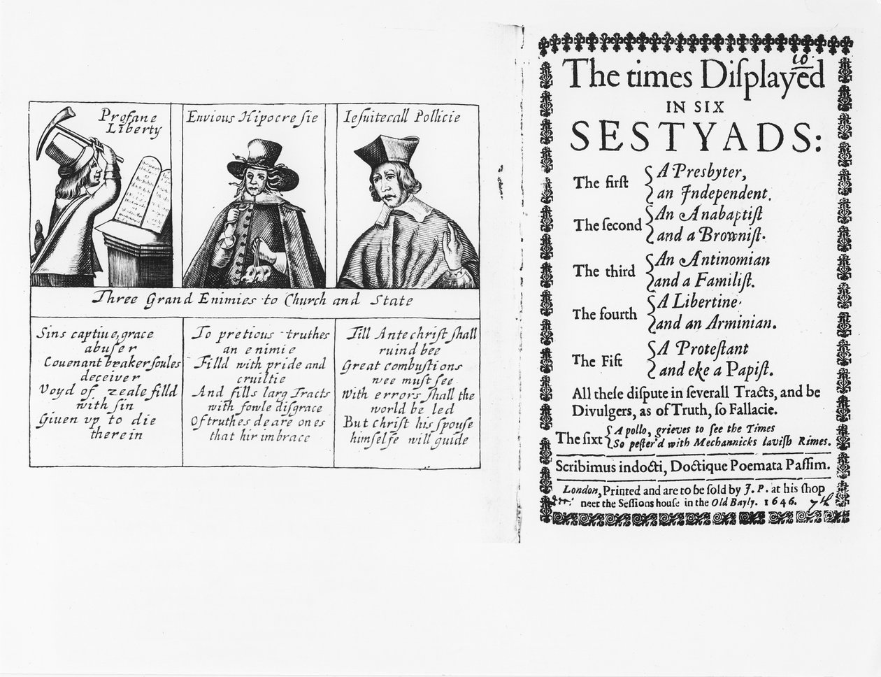The Times Displayed in Six Sestyads, utgitt i 1646 av English School